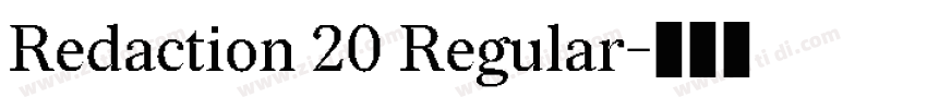 Redaction 20 Regular字体转换